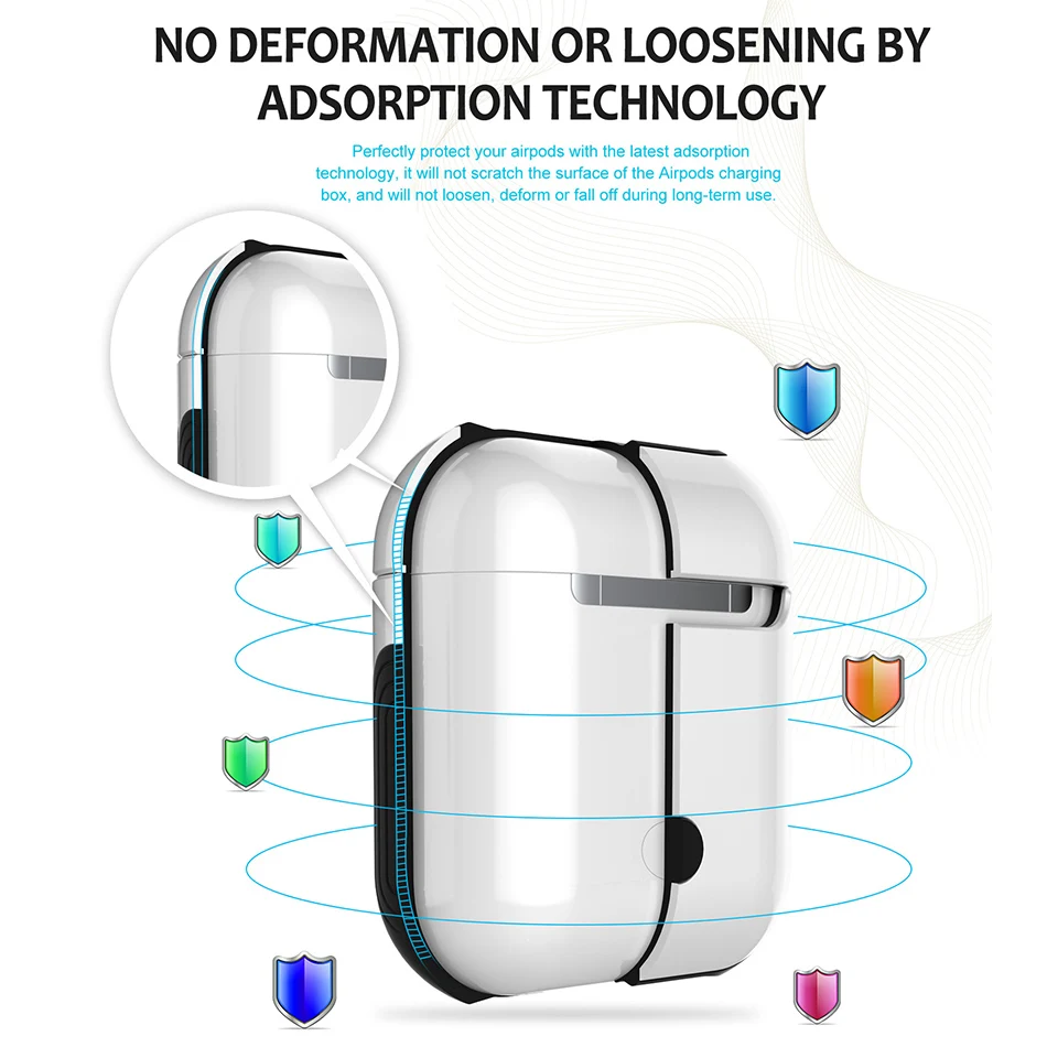 Роскошный силиконовый PU Bluetooth беспроводной чехол для наушников AirPods Защитная