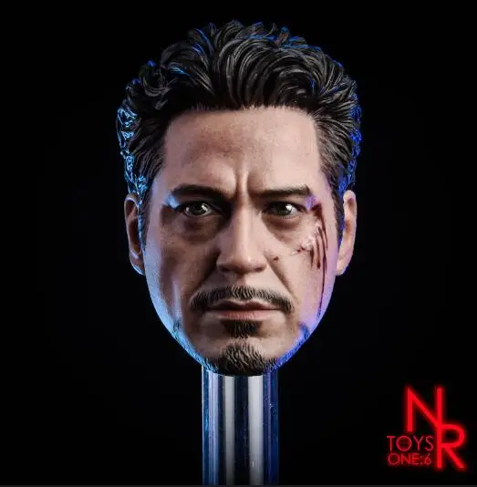 2 MK5 2,0 Tony Headplay 1/6 масштаб Мстители Железный человек голова Тони лепить гоночный костюм голова резьба модель подходит 1" мужская фигура тела - Цвет: 2