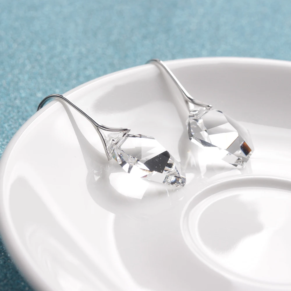 BeBella ромбовидные хрустальные Висячие серьги подвеска с кристаллами от Swarovski Elements модные ювелирные изделия для женщин и девушек Подарок