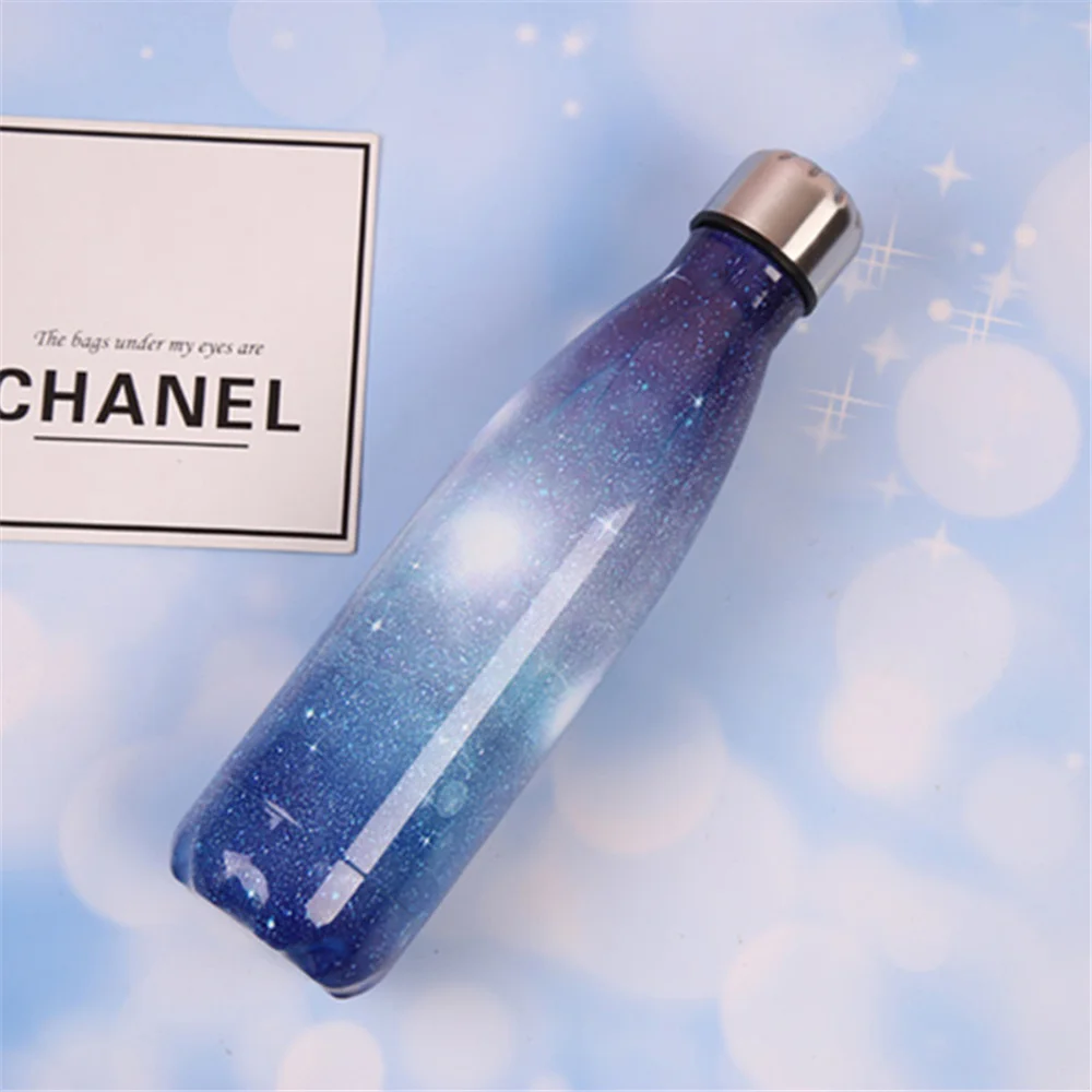 Звездное небо печатная бутылка для воды термос без бисфенола А вакуумная