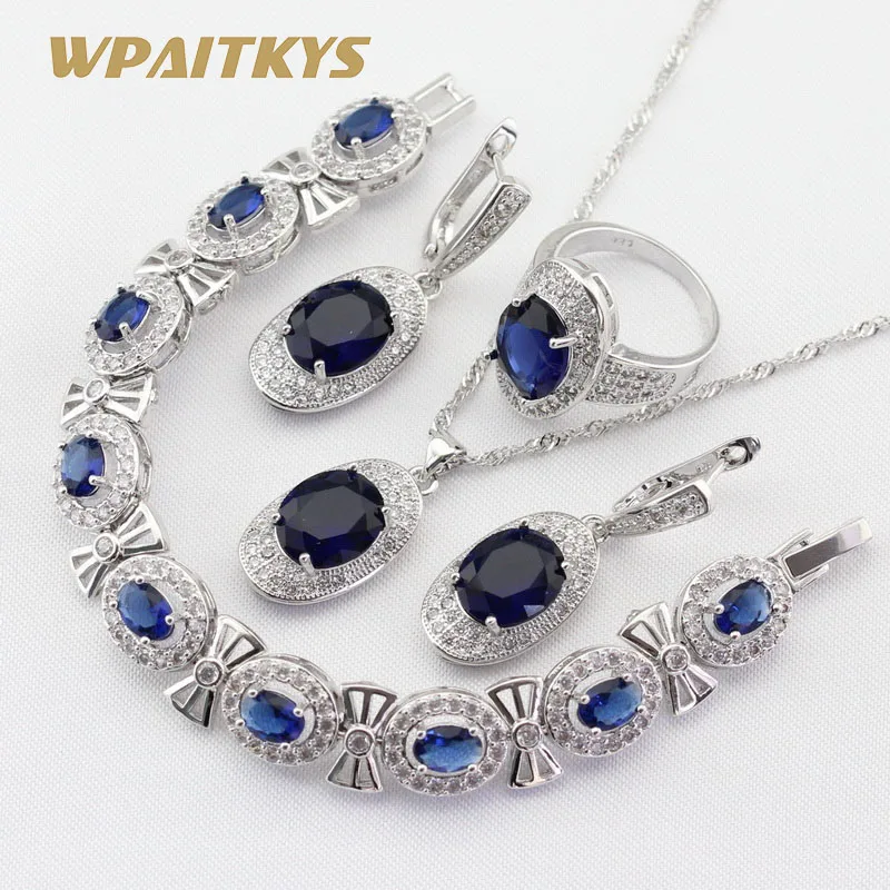 Женский ювелирный комплект из колье серёг кольца и браслета 4 шт.|colorful jewelry sets|set