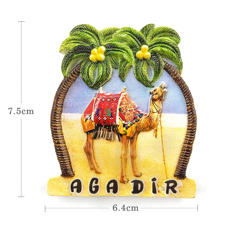 Moroccoes Agadir крафт магнит на холодильник для детей сувенир Туризм фотополимерные