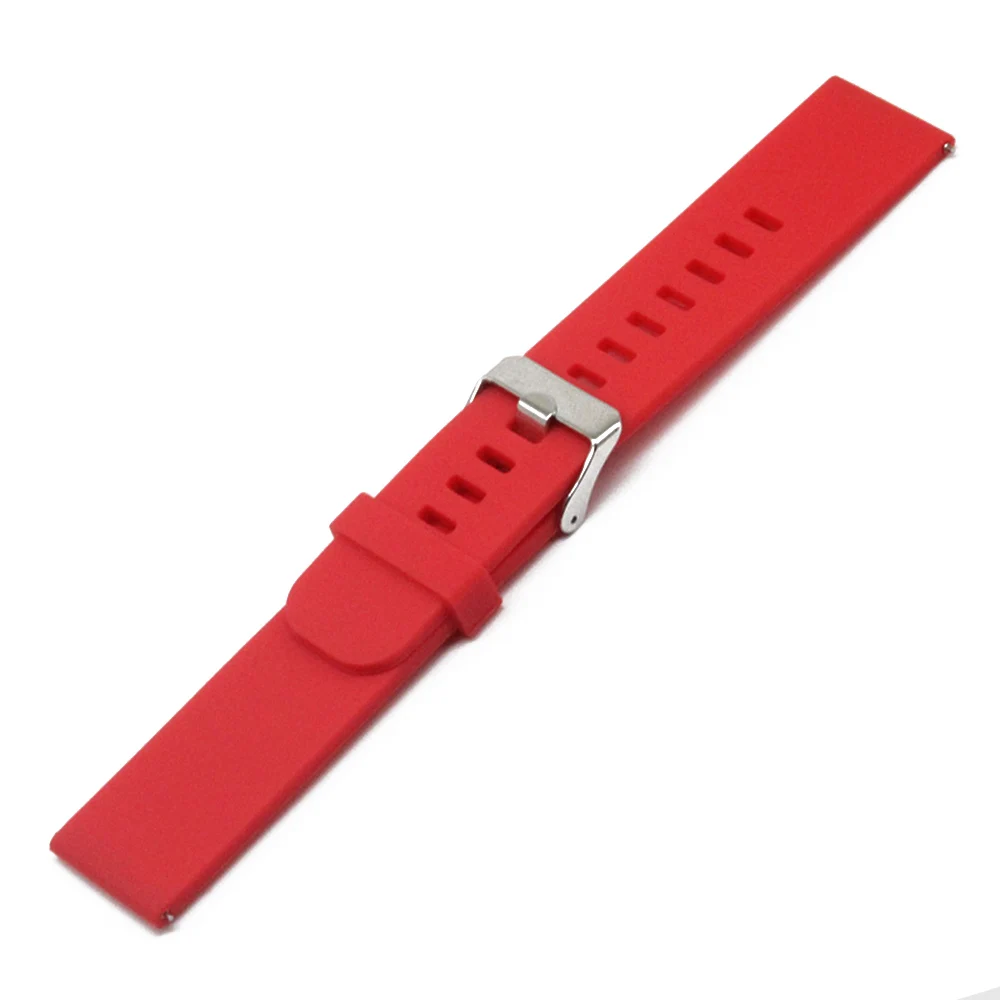 Silicone Rubber Watch Band 18mm 20mm 22mm for Epos Stainless Steel Pin Clasp Watchband Strap Quick Release Loop Belt Bracelet