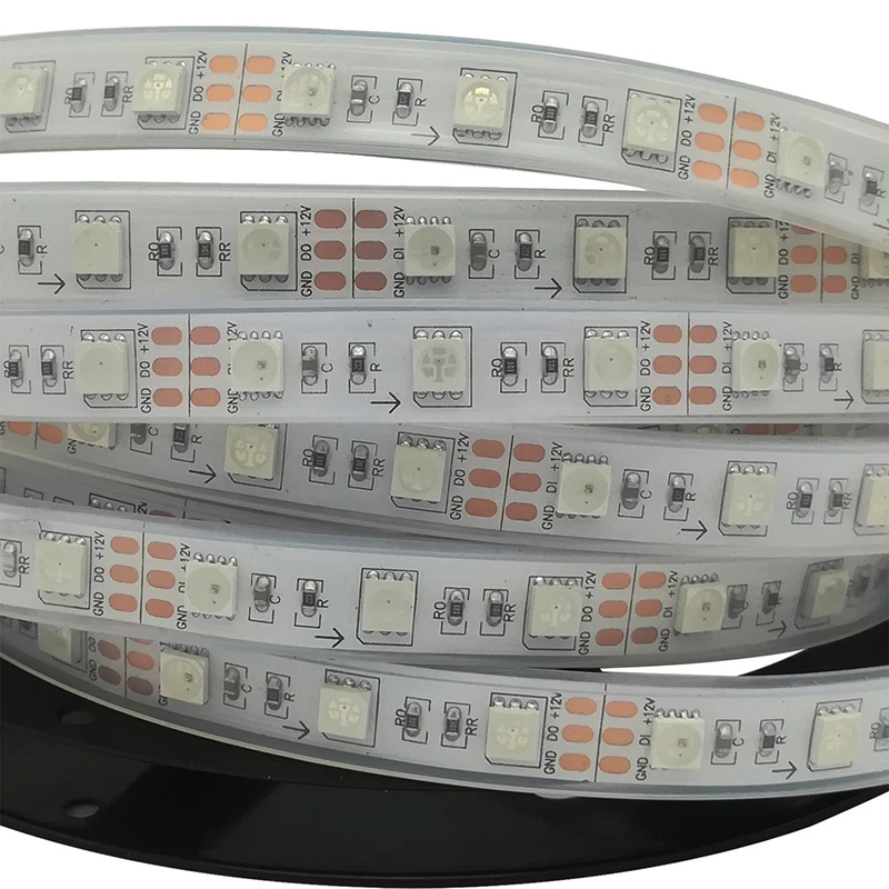 DC5V WS2812B WS2812 светодиодный светильник полосы пикселей умный RGB полоса черный/белый