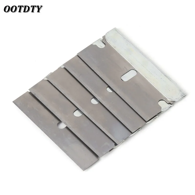 

OOTDTY 5Pcs Ceramic Glass Oven Window Tinting Razor Scraper Stainless Steel 1.57 inch Blade