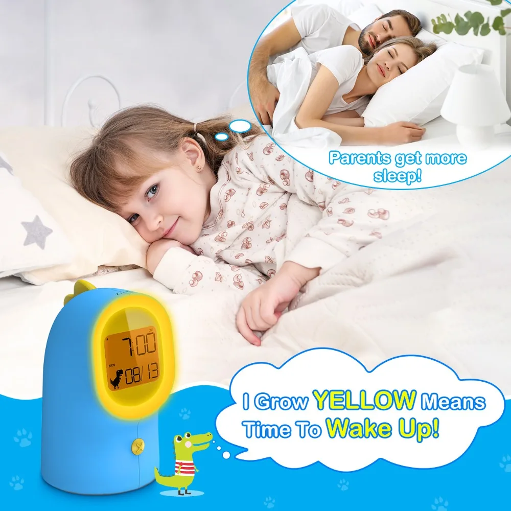 Mpow HM351 милый цифровой будильник для светодио дный часы Sleep Trainer 3 уровня яркости 2
