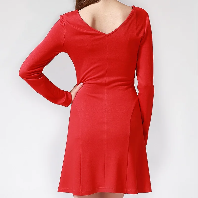 Мода осень Повседневное Для женщин мини-платье Сексуальная Bodycon Платье