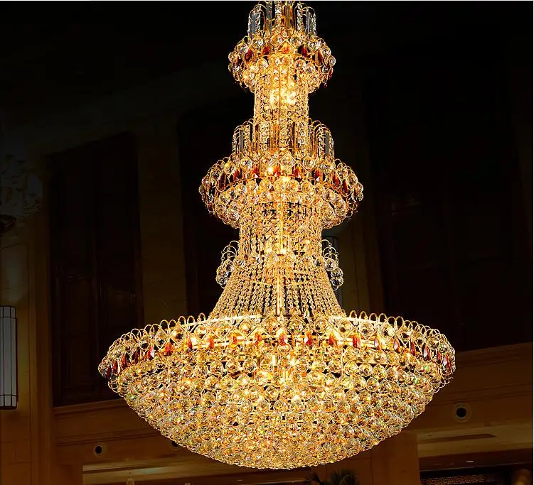 Дуплексная напольная Хрустальная большая люстра для гостиной