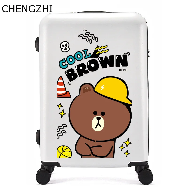 CHENGZHI Мультфильм Дети 2" 24" 2" дюймов ABS+ PC дорожные сумки на колесиках Чемодан детский Багаж на колесиках Дорожная сумка на колесиках