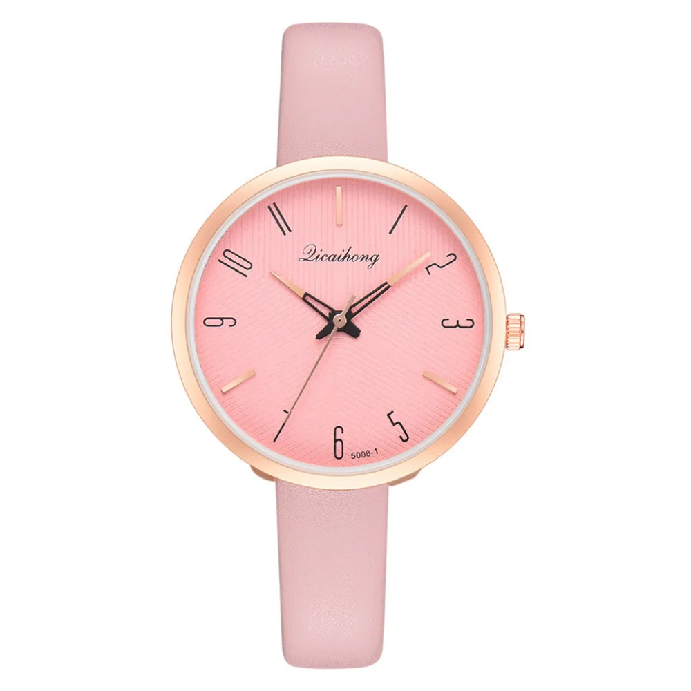 Милые модные кварцевые часы для девочек ярких и зеленых цветов простые