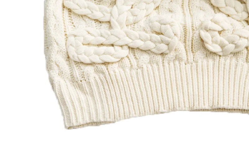 Aoshe Turtleneck Pullover 2018 Winter Thick 3D Twist Crochet Loose Cool Long Knitted Sweaters Women Batwing Sleeve Jumper | Женская