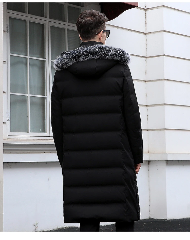 KOLMAKOV мужские зимние пуховые пальто мужские пальто с капюшоном мужские парки облегающие толстые походные Пальто повседневные X-Long зимние куртки 3XL