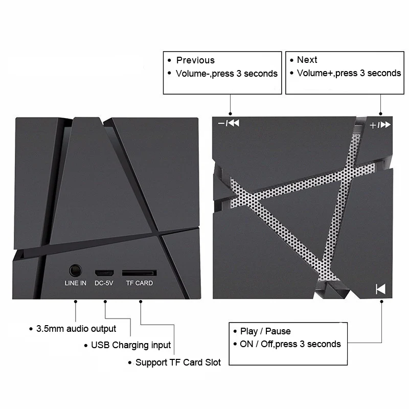 TOPROAD Qone портативный Bluetooth динамик со светодиодный светильник стерео караоке бокс