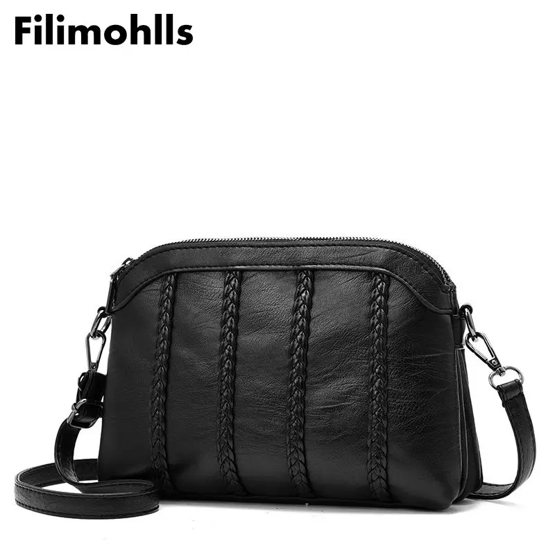

2019 brand small shoulder bag for women messenger bags ladies retro PU leather handbag purse flap female crossbody bag F-474