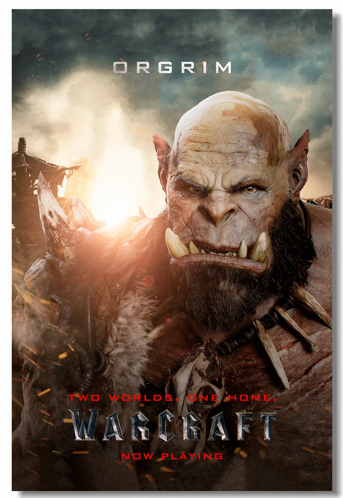 Пользовательские холщовые настенные наклейки WOW Garona Paula Patton плакат Warcraft Orgrim обои