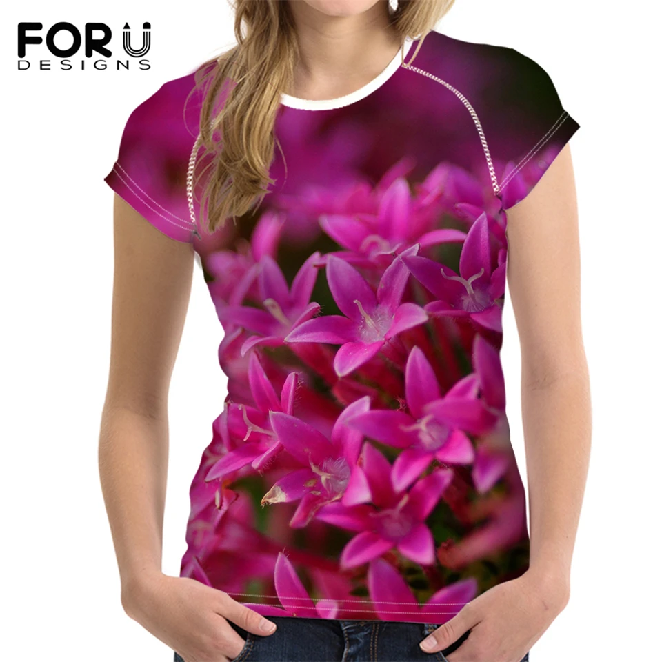 Модные женские футболки FORUDESIGNS крутые дышащие с коротким рукавом и красивым