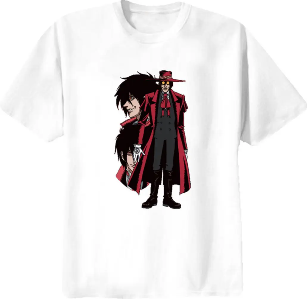 Alucard Аниме Манга Дракула Футболка мужская футболка с коротким рукавом принт Casua