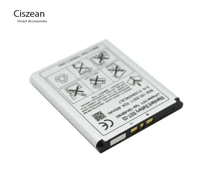 Ciszean 2 шт. BST-33 950 мАч Сменный аккумулятор для смартфона + зарядное устройство с