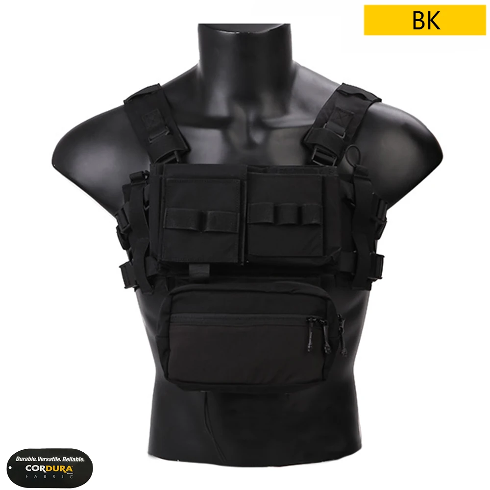 EMERSONGEAR, тактическая нагрудная установка, микро бои, Chissis MK3, нагрудная установка, для страйкбола, для охоты, боевой жилет с 5,56, маг, сумка, Мультикам