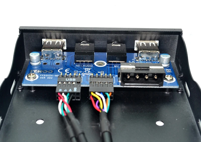 Высокоскоростной 9 дюймовый до 2 х портов USB 0 Hub USB2.0 передняя панель + HD аудио