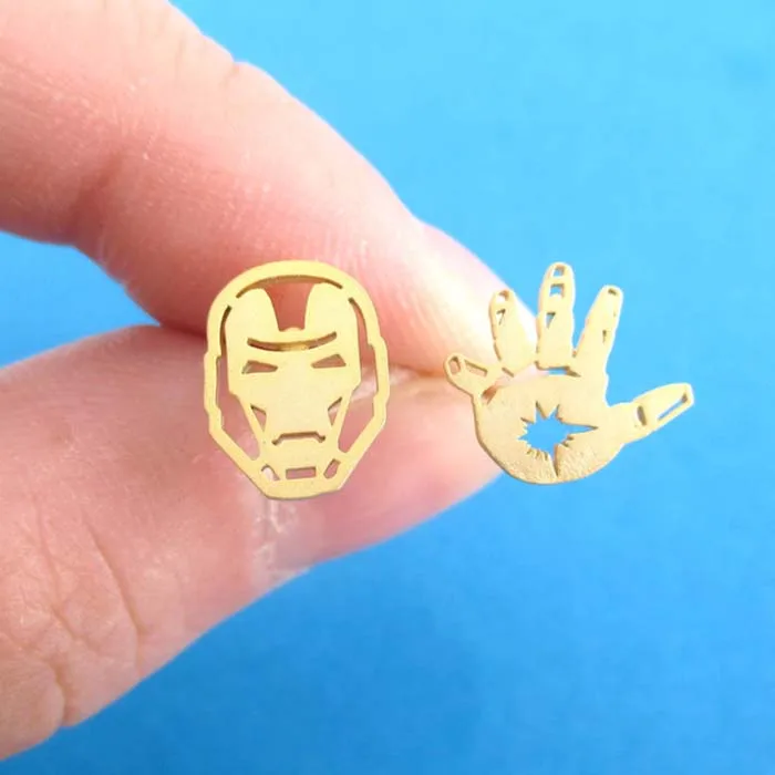 Серьги-гвоздики в форме маргариток 10 пар/лот серьги Железного человека маски и