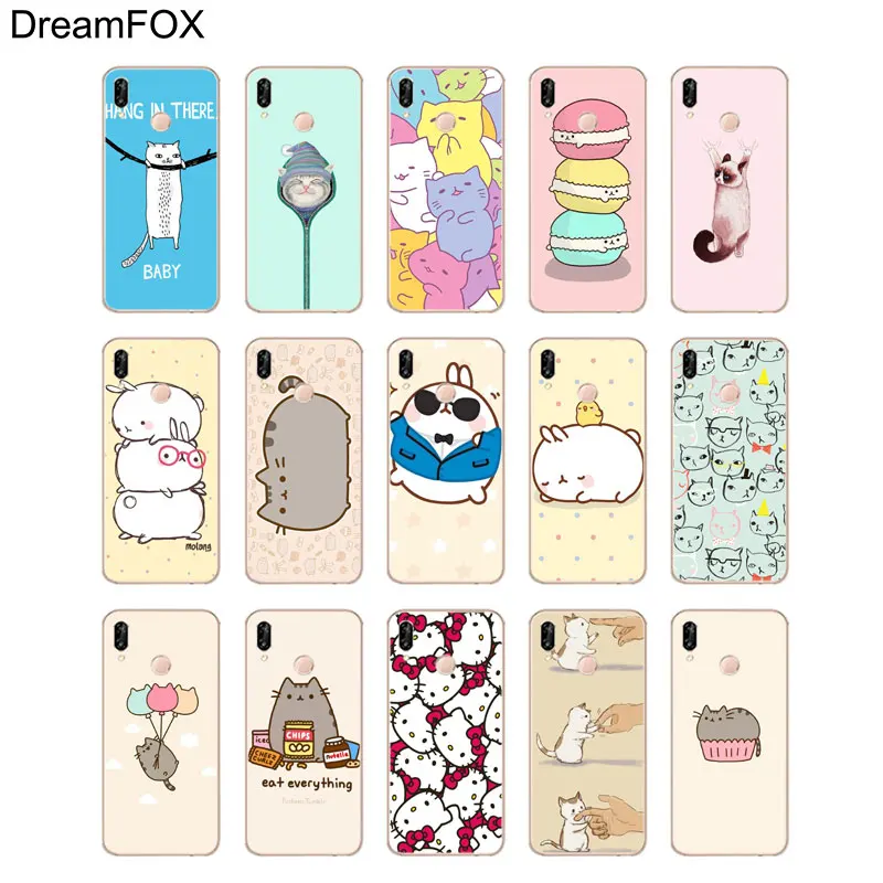 L193 Kawaii Cat Сладкие Симпатичные из мягкого ТПУ силиконовый чехол для телефона Huawei P8