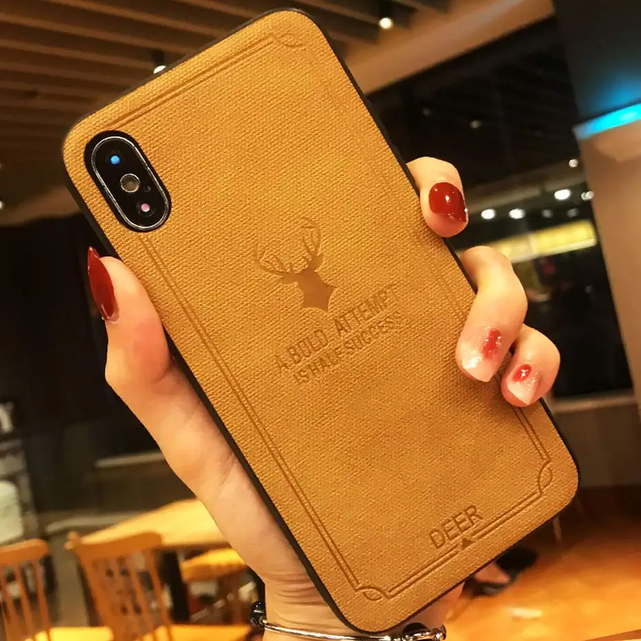 Business Leather Phone Case For iPhone X 7 8 6 6S Plus Simple Pattern iPhoneX Back Cover Thin Coque |