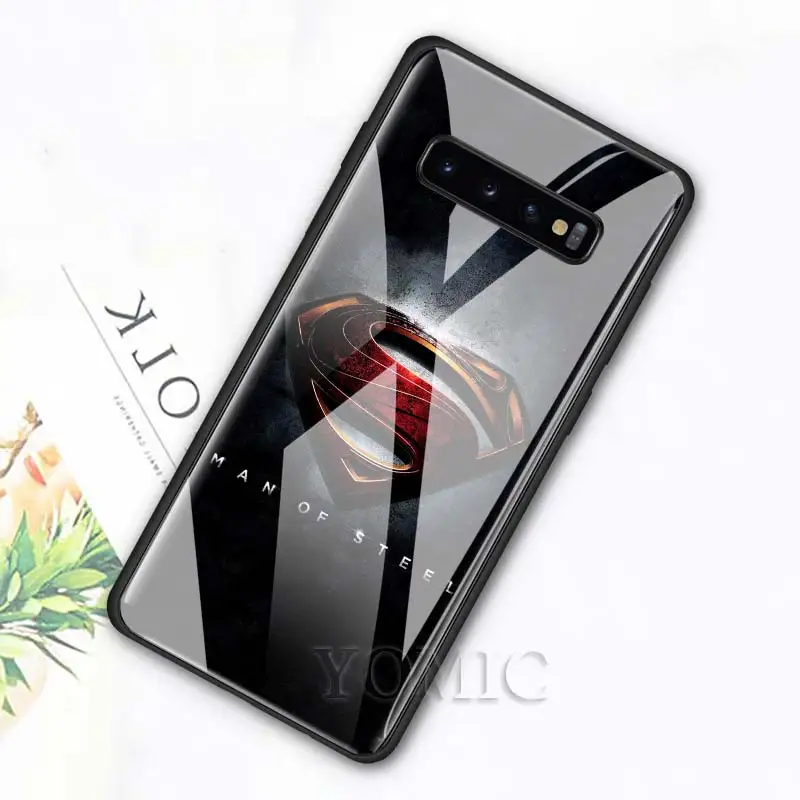 Чехол из закаленного стекла для samsung Galaxy S10e S10 S8 S9 Plus Note 9 10 A50 A70 чехол для телефона Марвел Мстители Железный человек Капитан Америк