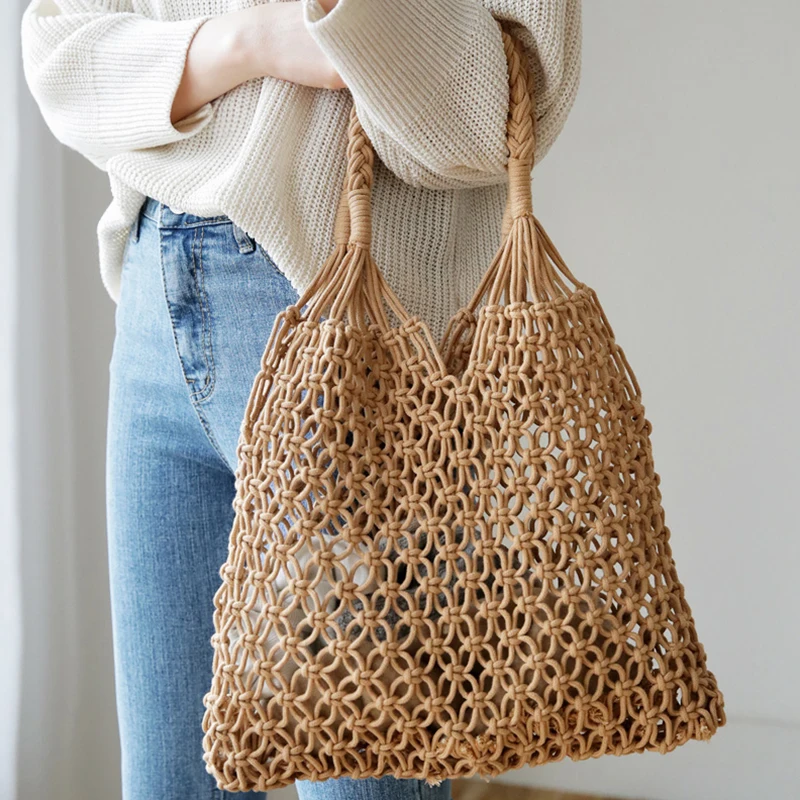 Женская сумка из ротанга ручной работы дизайнерские сумки для шоппинга Bohemain Bolsos