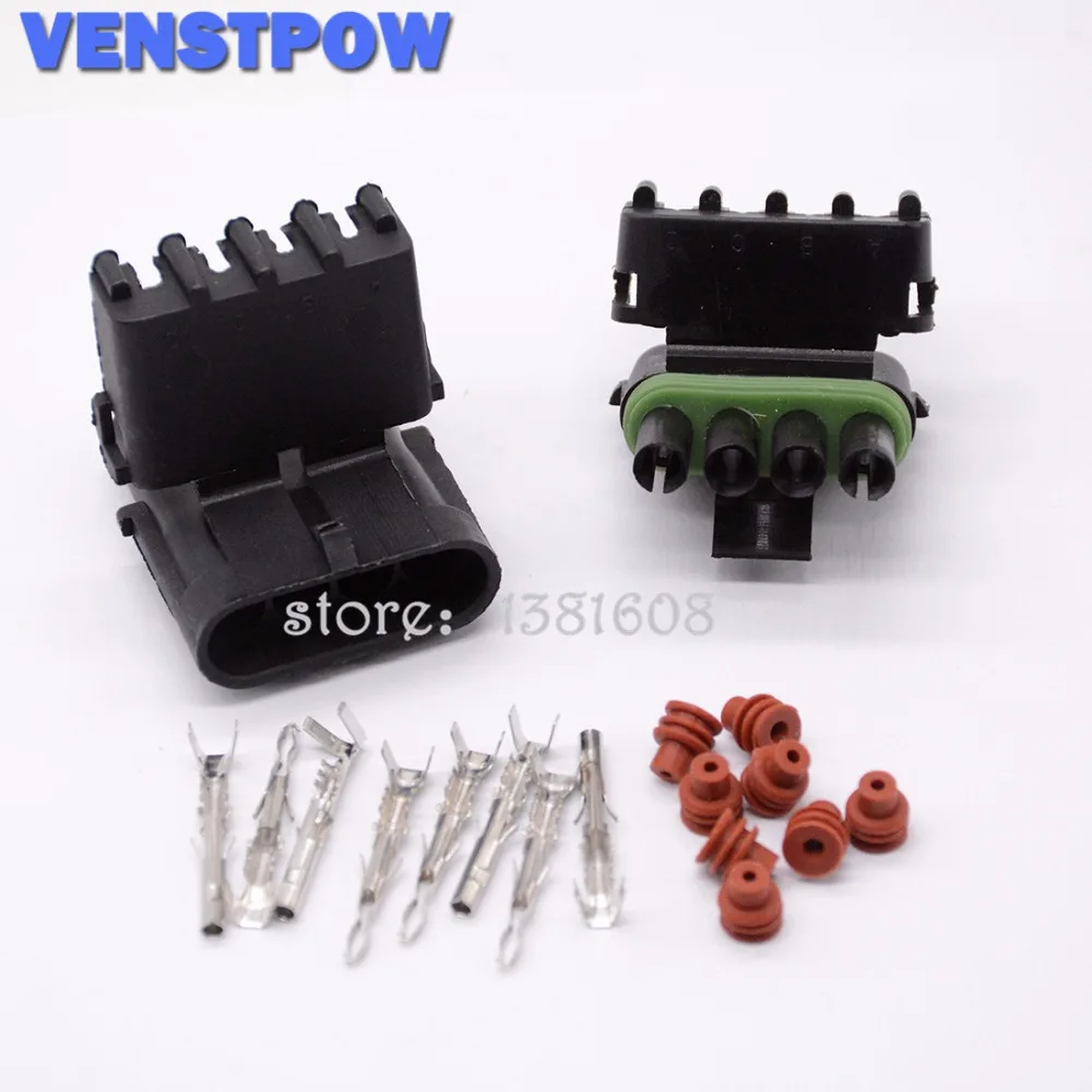 10 sets Female Male Weather Pack 1/2/3/4/6Pin Automobile Connector Plug Sealed Wiring Connectors Kit 18-14 GA | Автомобили и