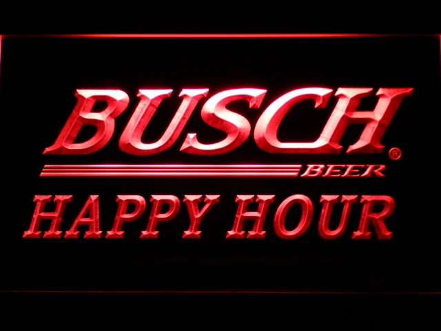 621 Busch пиво Счастливый час бар светодиодсветильник неоновые световые вывески с