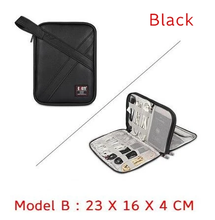 Бренд BUBM сумка для хранения из искусственной кожи для ipad Air, Pro 9,7 дюймов, цифровые аксессуары чехол Мини ", 9" планшет - Цвет: Model B black