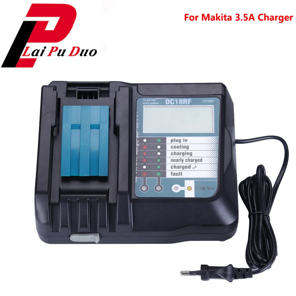 14 4 V/18 V 3.5A литий ионная батарея ЖК экран зарядное устройство для Makita BL1830 BL1815 BL1430