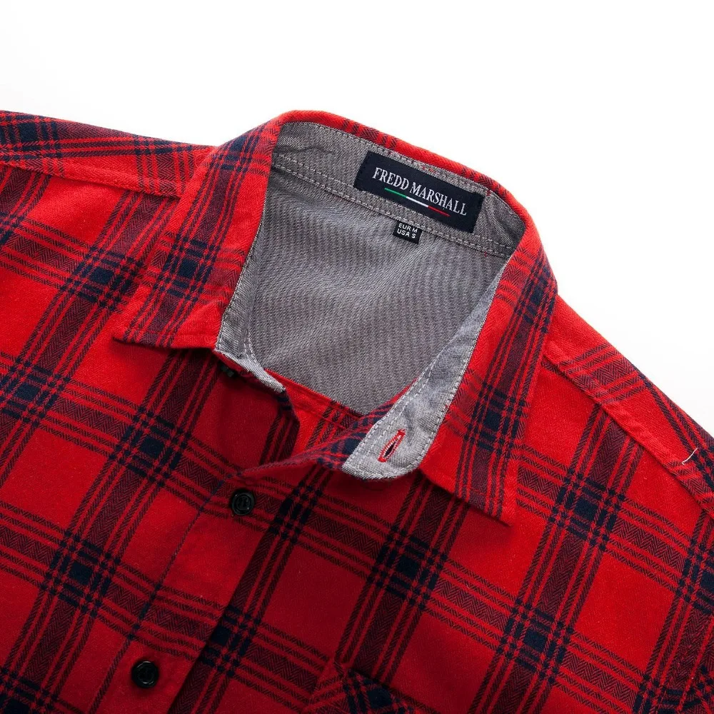 

New Male Tops Loose Long Sleeved 100% Cotton Business Plaid Shirts Casual Spring And Autumn Mens Social Shirt Tops M/3Xl J2569