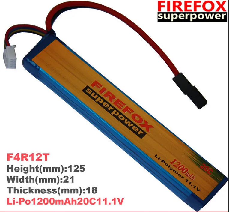1 шт. 100% оригинальный Firefox 11 В 1200 мАч 20c LiPo Li-Po литий-полимерный аккумулятор 25C