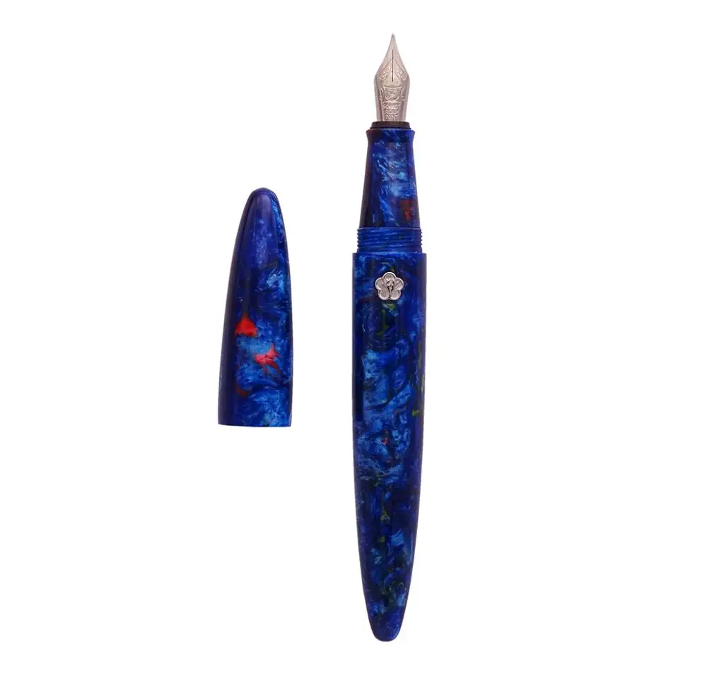 LIY (Live In You) FUTURE Series Awesome Resin Fountain Pen Coral Sea Blue Schmidt EF/F Nib Writing Ink Pen for Gift Collection