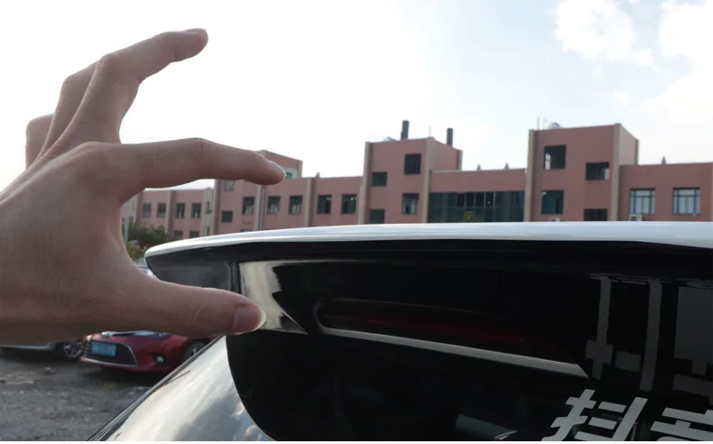 Для Tiguan второго поколения- задняя Крока крыши козырек окна наклейка спойлер на крыше автомобиля декоративные аксессуары для стайлинга автомобилей