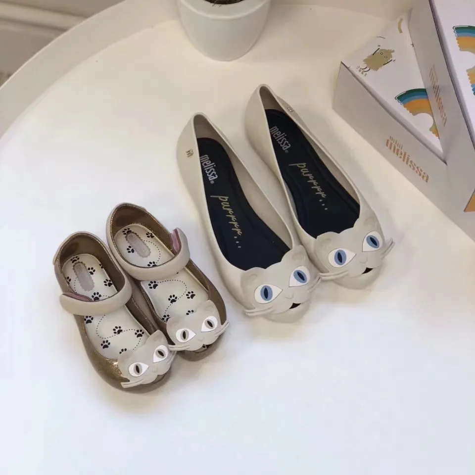 Мини Мелисса 3 цвета женские босоножки Melissa женские туфли из прозрачного пластика водонепроницаемые сандалии родитель-ребенок сандалии пляжные сандалии; большие размеры 35-39