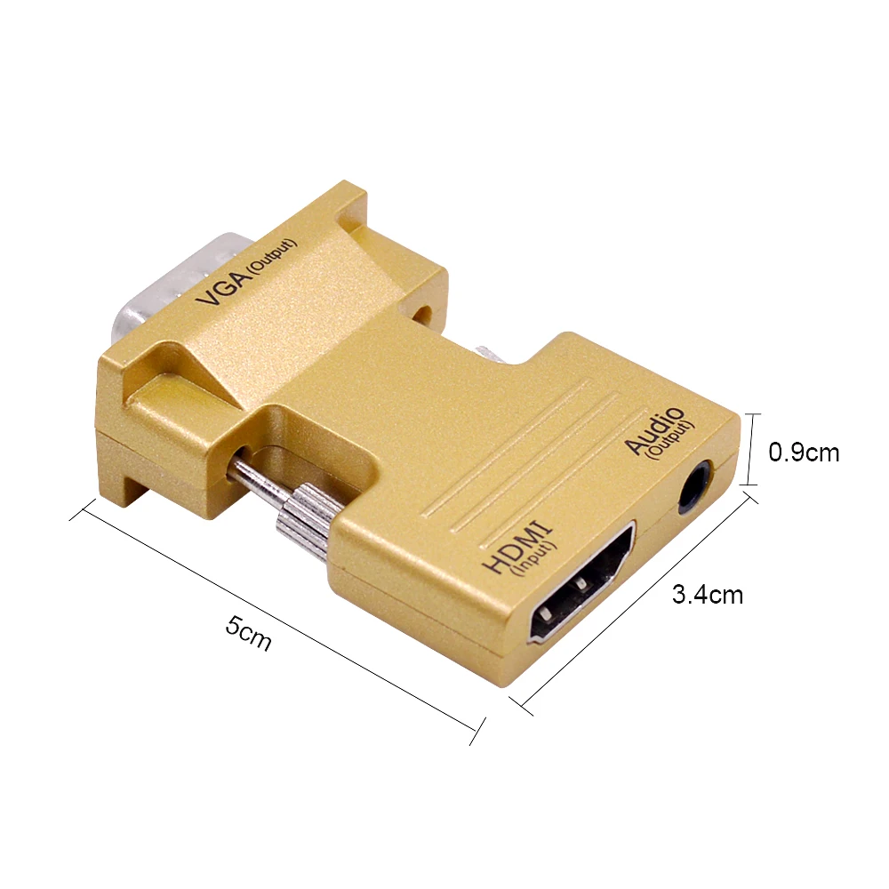 Адаптер CHIPAL HDMI VGA кабель преобразователь цифрового сигнала в аналоговый аудио