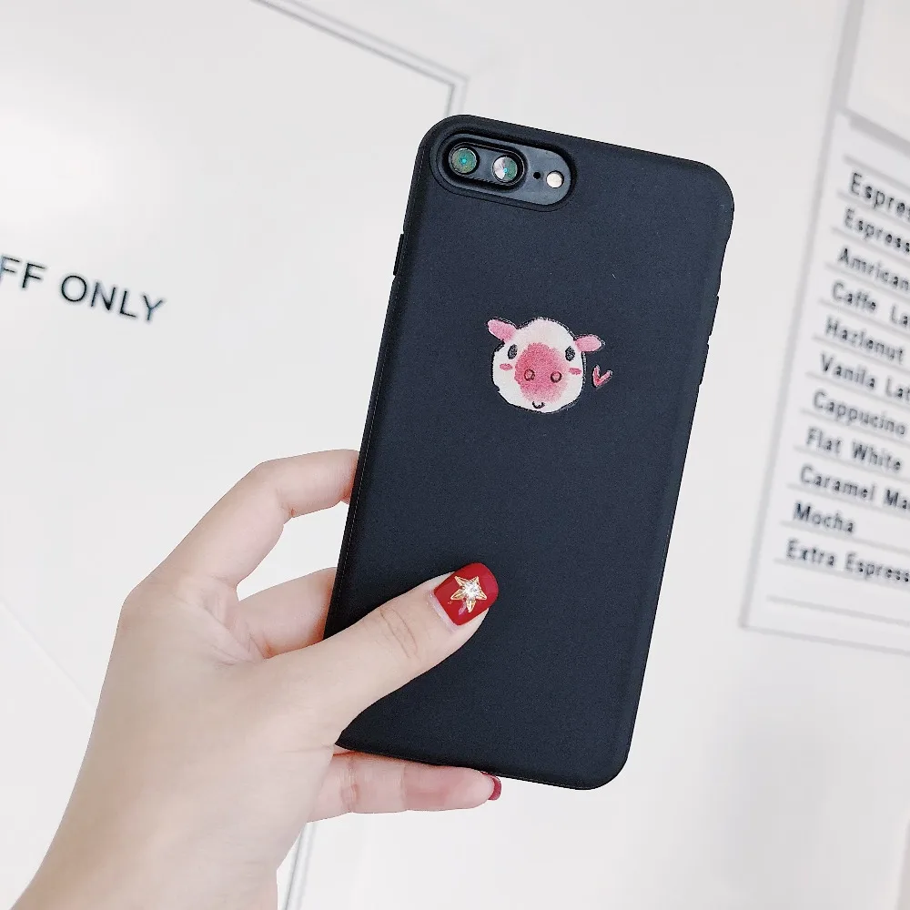 Простой рельефный мягкий чехол из ТПУ для Apple iPhone XS Max XR X 6S 7 8 Plus |