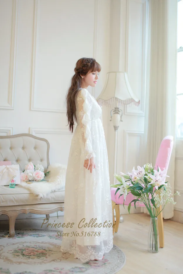 Бесплатная доставка высокое качество королевская женская ночная рубашка одежда