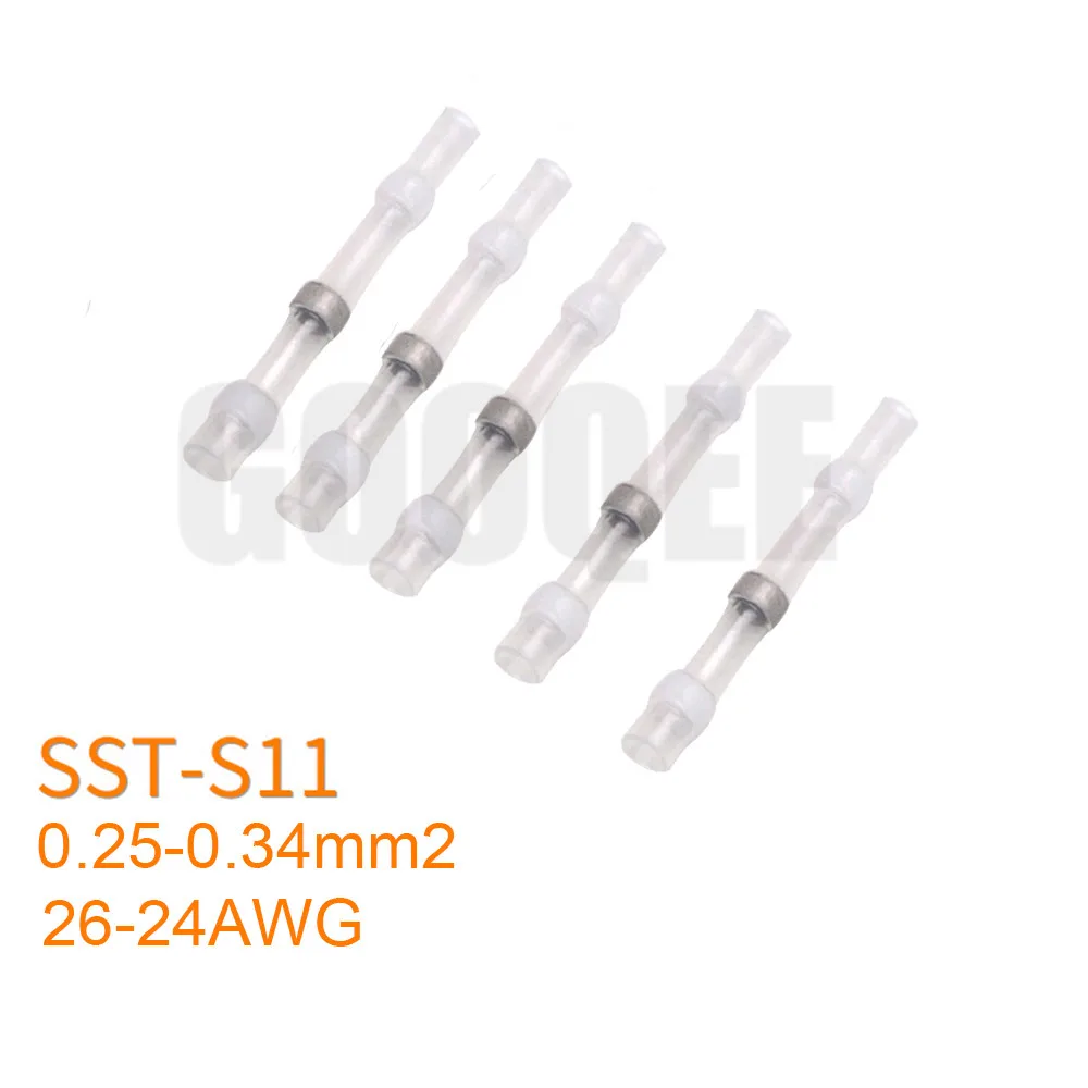SST-S11 5/10 шт. SST-S11 SST-S21 SST-S31 SST-S41 Термоусадочные соединители проводов Водонепроницаемый Луженая Медь припоя уплотнительные клеммы комплект - Цвет: SST-S11