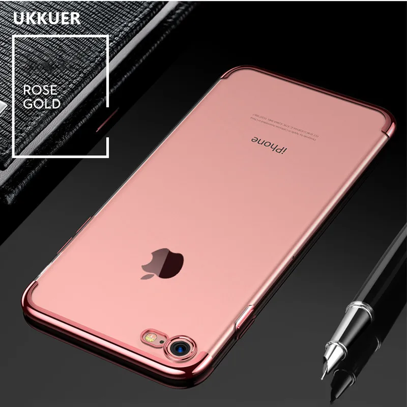 UKKUER силиконовый мягкий роскошный ТПУ чехол для телефона iPhone 6 6s Plus полное