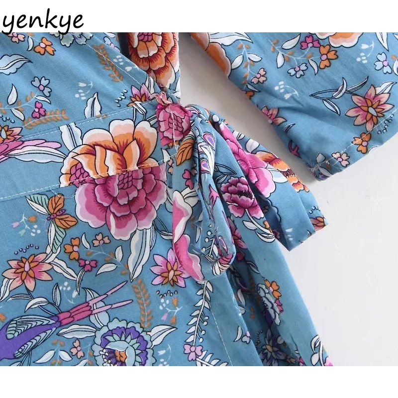 Boho 2018 Для женщин Винтаж с цветочным принтом праздничные Пляжное длинное платье