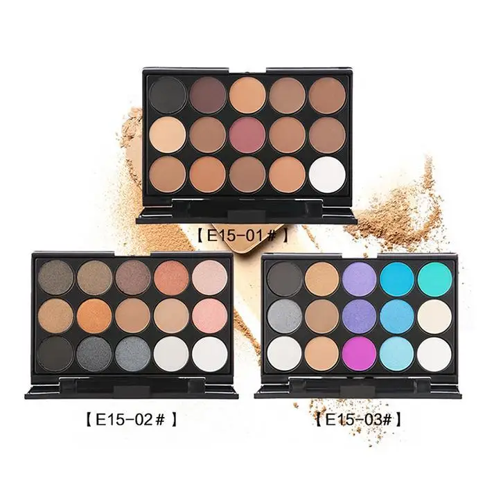 1 шт. Professional 15 цветов матовый Shimmer Тени для век все типы кожи палитры 130 г