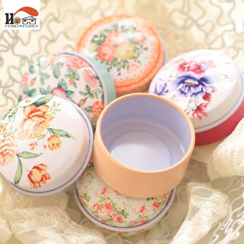 1 шт. Европейский тип круговой мини-железный ящик подарочные коробки для конфет