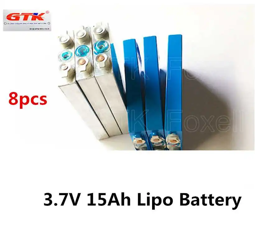 GTK 8 шт 3 7 V 15Ah литий полимерный литиевый аккумулятор для 12V 24V ионный DIY