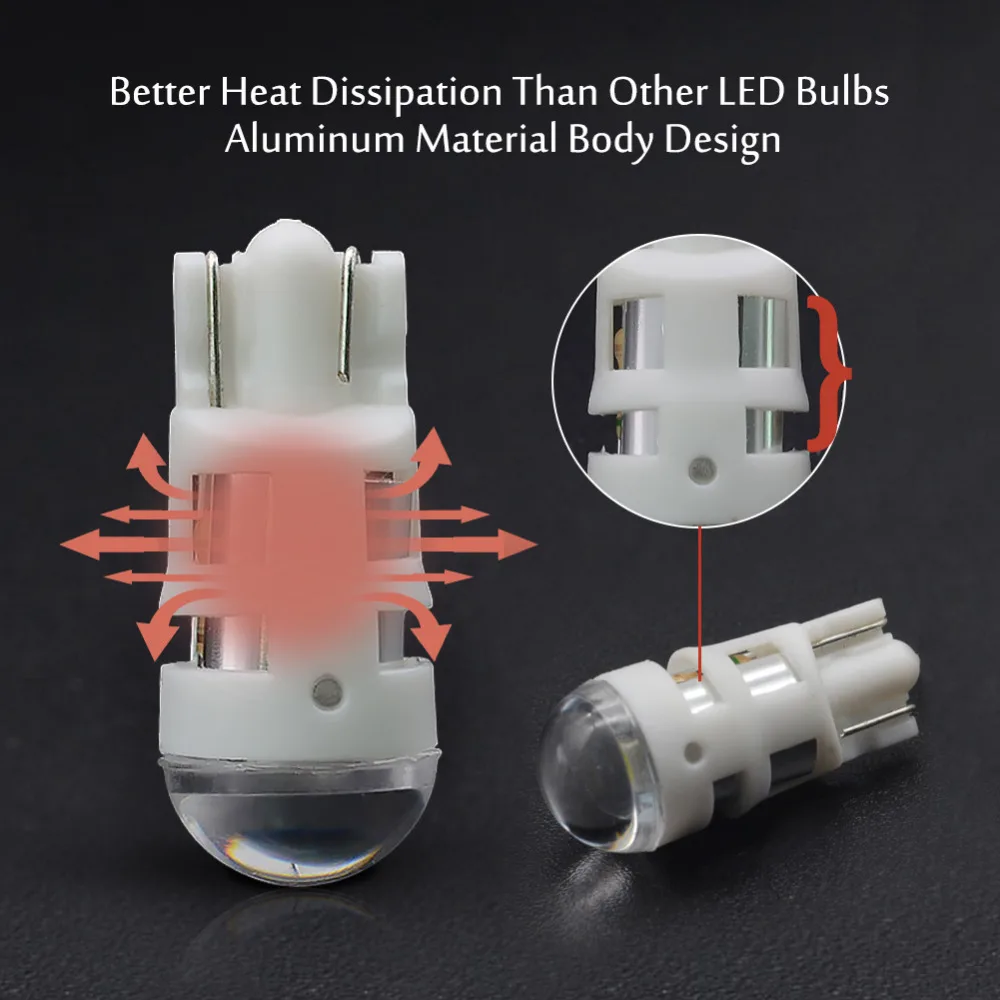 2 шт. t10 w5w светодиодные лампы 2825 SMD 194 168 зазор чтения парковочные 6000K белый авто
