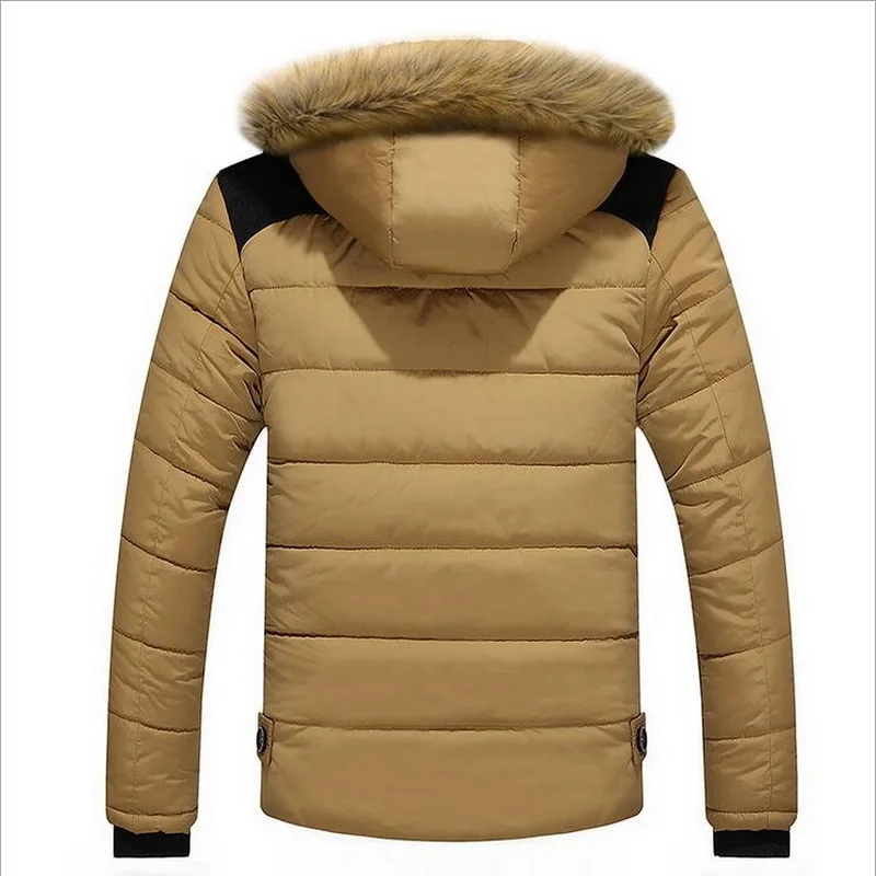 Parkas Men Fashion Wram Parka Fur Coat Winter High Quality Men Hooded Coat Casual Men's Outwear  Asia Size M-6XL