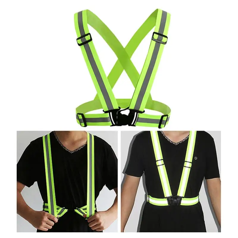 1 шт. 4 см регулируемая безопасность высокая видимость светоотражающий жилет